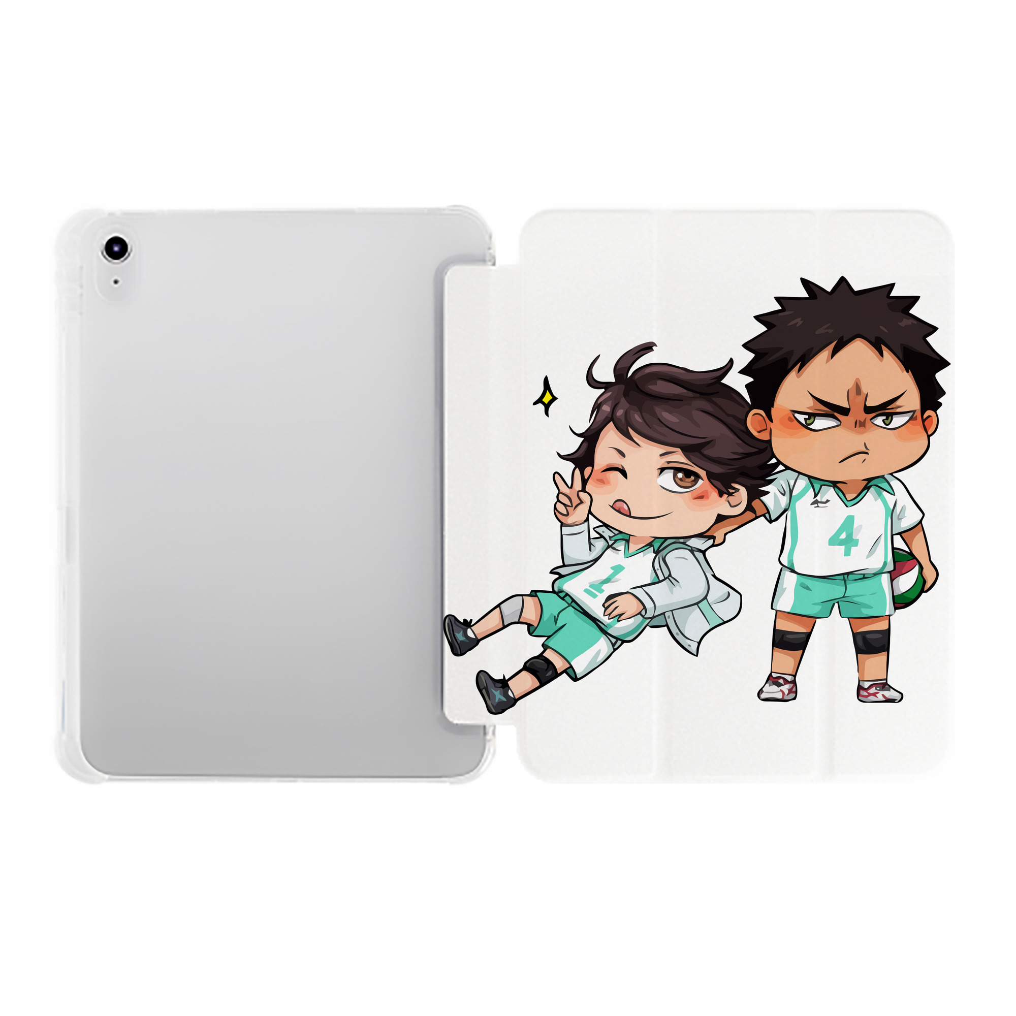 （画像用） ハイキュー!! Haikyu!! IPad ケース ペン収納付き 三つ折りスタンド PUレザー×シリコン 対応機種9.5/10.5/10.9インチ
